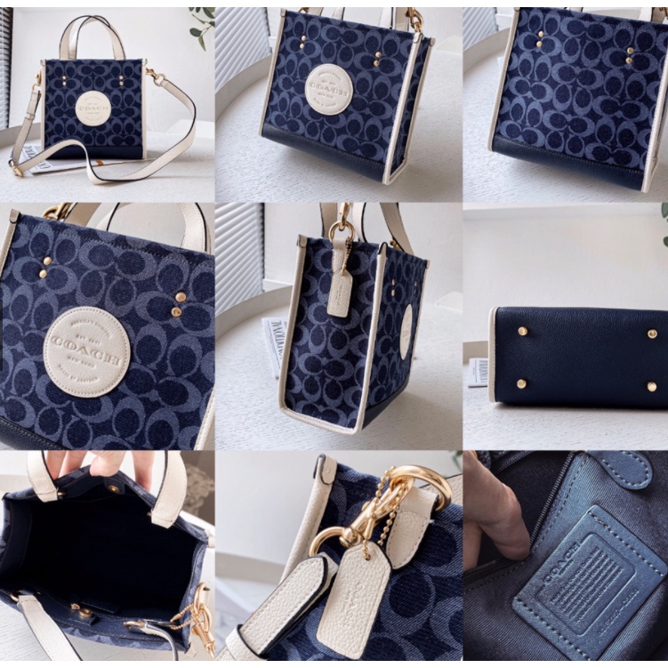 (grab) 5115 5638 5637 5268 7083 7001 6918 8417 8198 coach Dempsey Mini Canvas Field Tote 22 Vertical Small Tote Shopping Bag