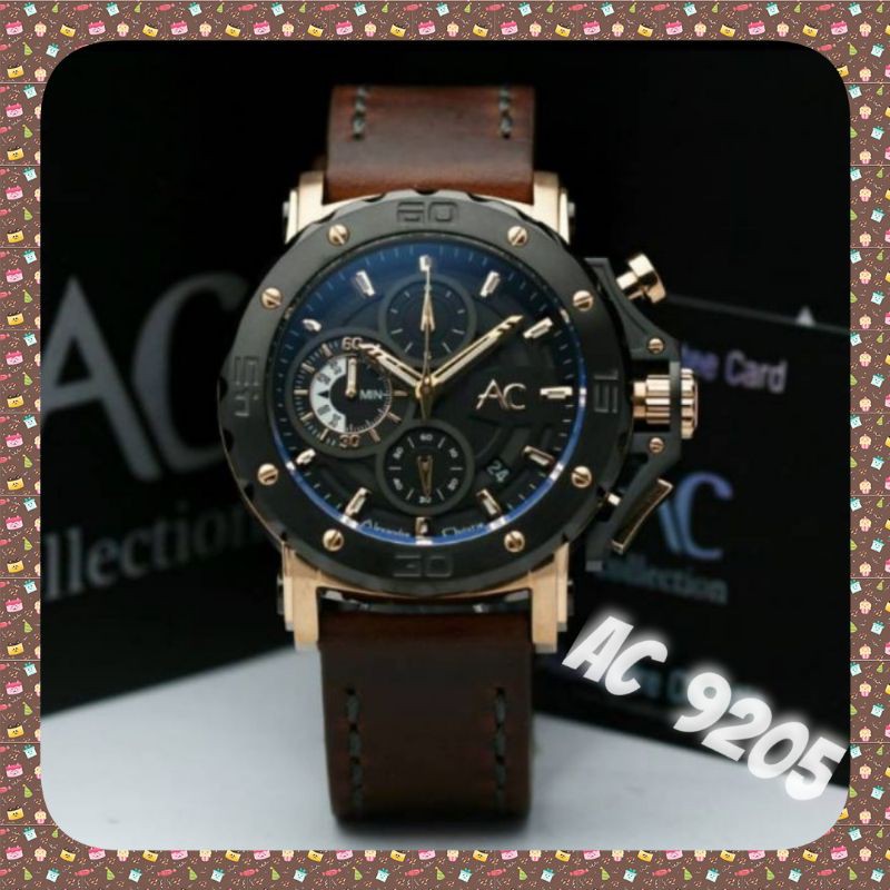 JAM ORIGINAL ALEXANDRE CHRISTIE AC 9205 KULIT ROSEGOLD MAN