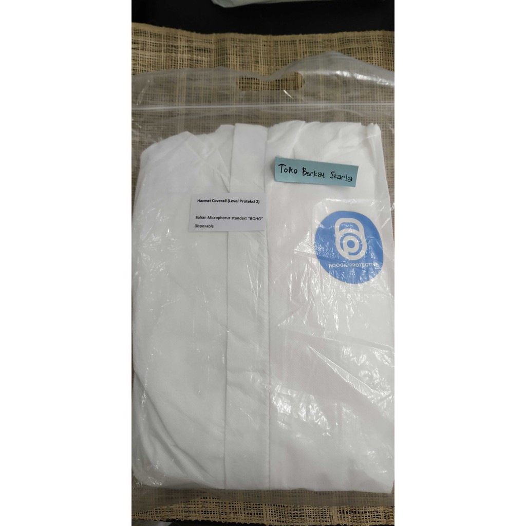 Perlengkapan APD/ Baju APD/ Hazmat Coverall Boggie Protective Level Proteksi 2