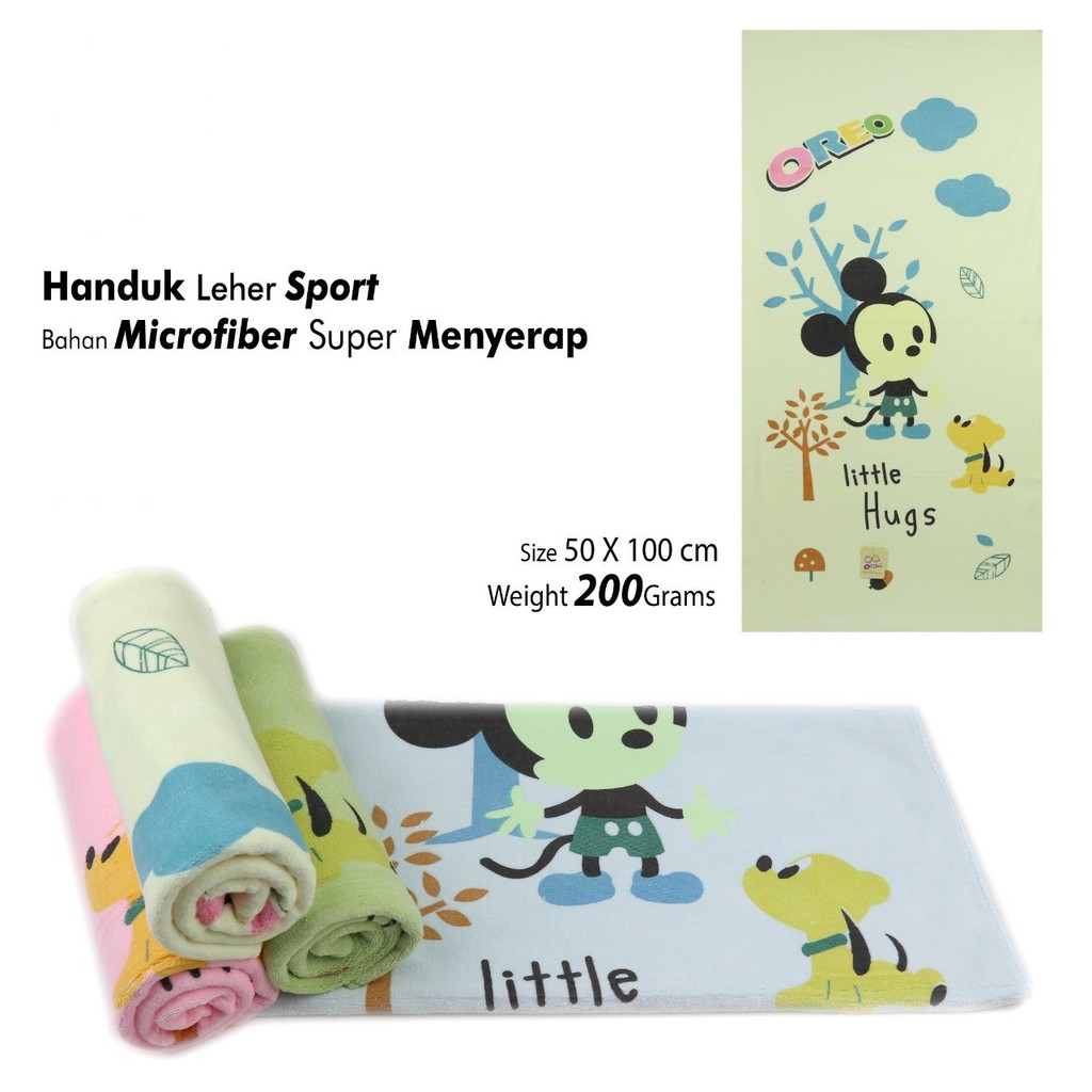 Handuk Mandi Anak SNI Microfiber | Handuk Anak Bayi Halus Daya Serap Tinggi