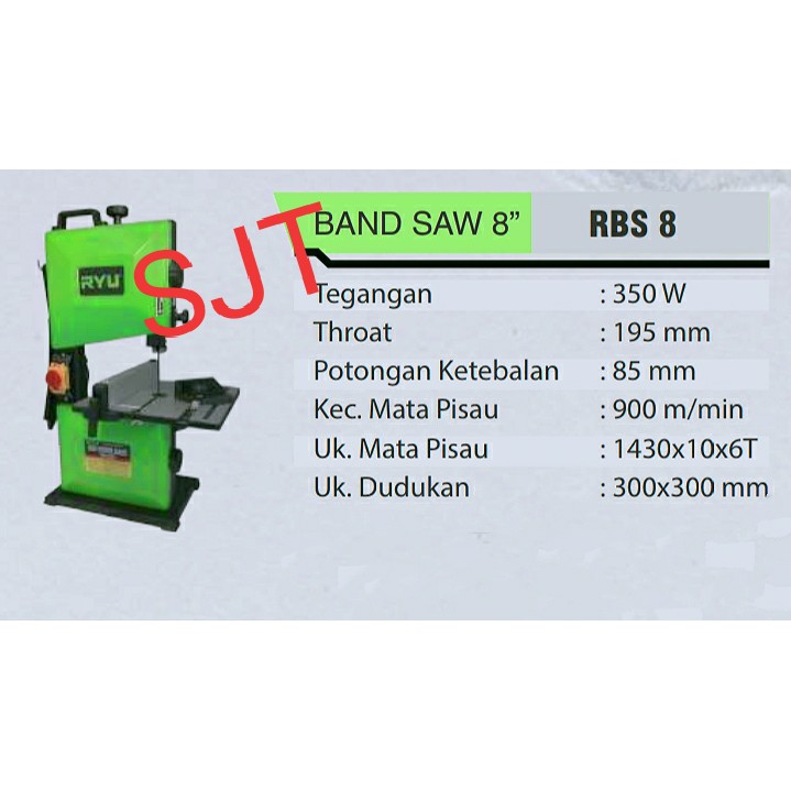 MESIN BAND SAW RYU RBS 8 RBS8 BANDSAW RYU GERGAJI UKIR KAYU PALING LARIS