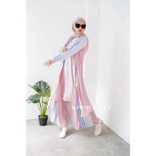 NIRINA Set (PEACH) (Include Kulot dan Outer)