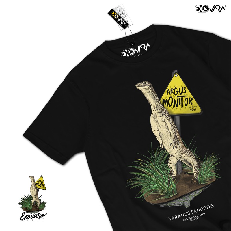 T-SHIRT/KAOS REPTILE/BAJU REPTILE EXOVARA CLOTH TYPE VARANUS PANOPTES/ARGUS MONITOR