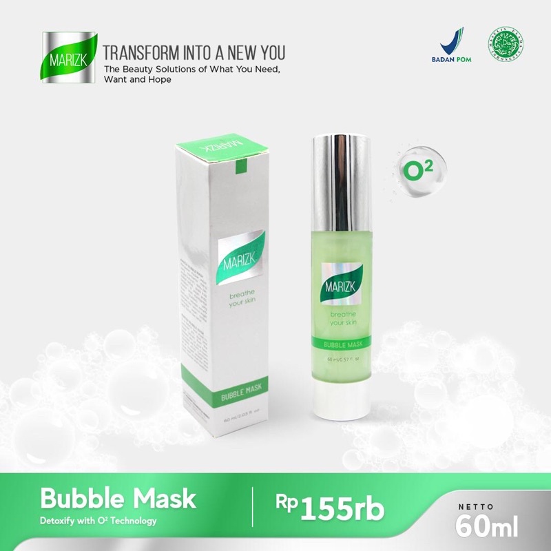 Marizk Bubble Mask (satuan) / MARIZK/ Skincare/ Masker/ Masker Bubble/ Wash mask/ Skincare original/