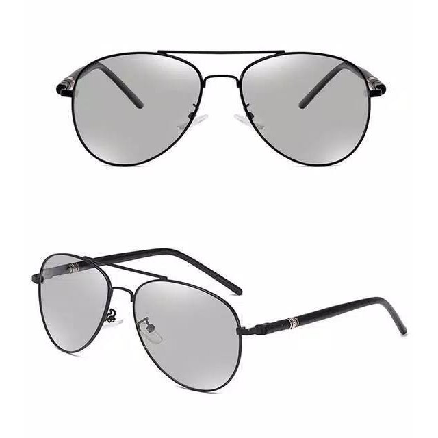 Kacamata Aviator Anti Silau Siang Dan Malam Polarized Photochromic Fotosensitif