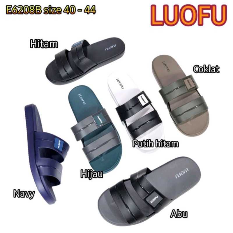 Luofu Sandal Pria slop Sandal Pria jelly Sandal Pria karet size40-44
