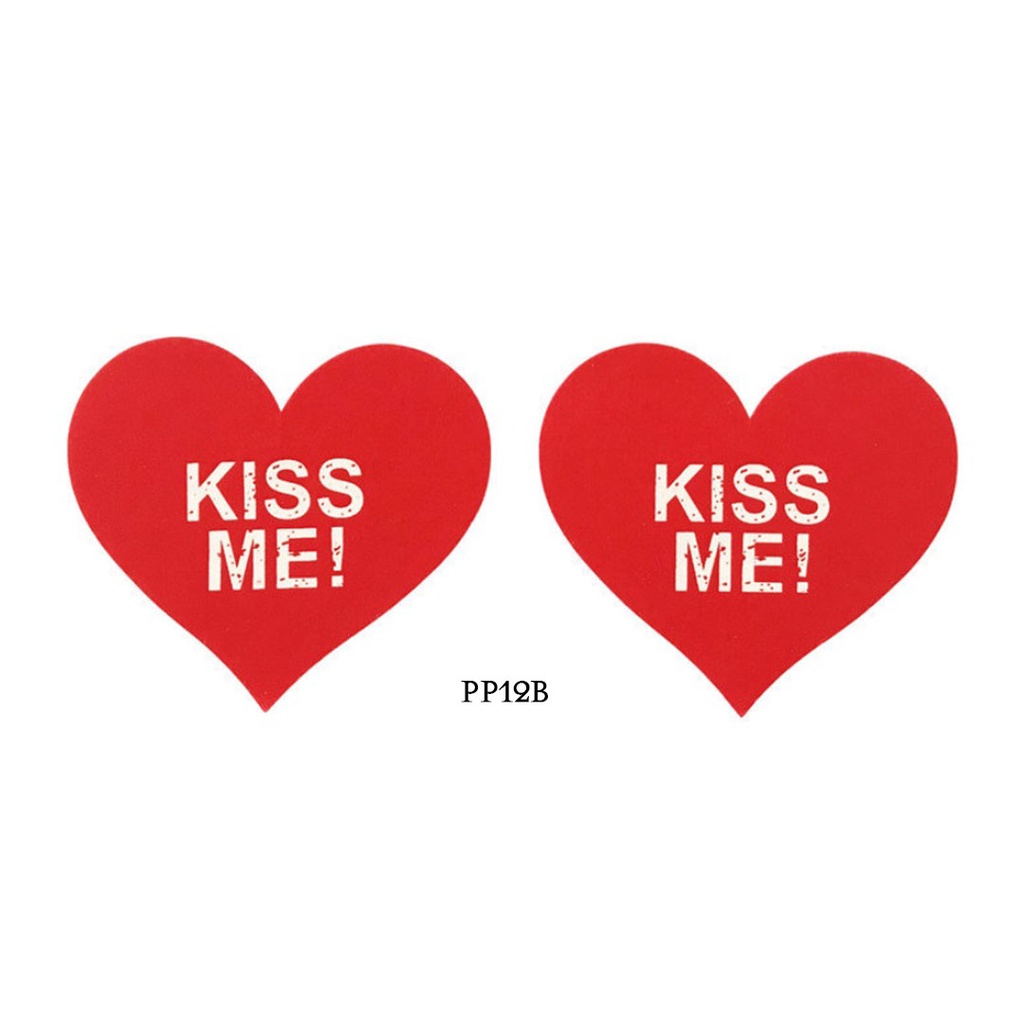 [SIAP KIRIM] PENUTUP PUTING NIPPLE COVER HATI KISS ME DISPOSABLE STICKER PP12