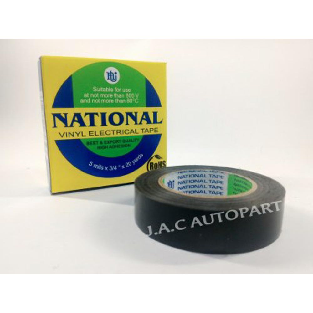 

NATIONAL ISOLASI LISTRIK HITAM 20 YARD - GROSIR - SELOTIP SOLASI VINYL ORIGINAL ASLI PROMO
