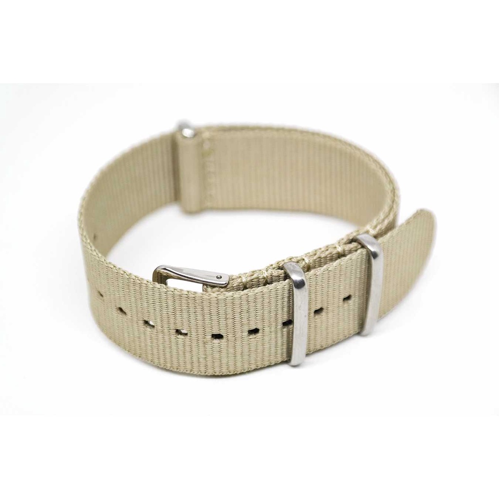 Tali Jam Tangan Nato Nylon Strap Khaki Cream 02RR 18mm 20mm 22mm - L7071