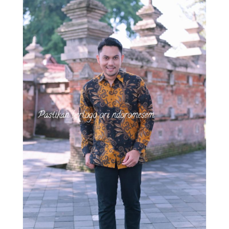 Batik aswomulyo kuning katun halus full furing