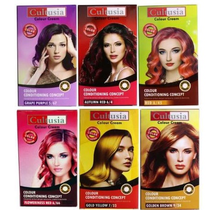 ^ KYRA ^ Cultusia Semir Rambut Hair colour Cream Pewarna Rambut Permanen Long Lasting