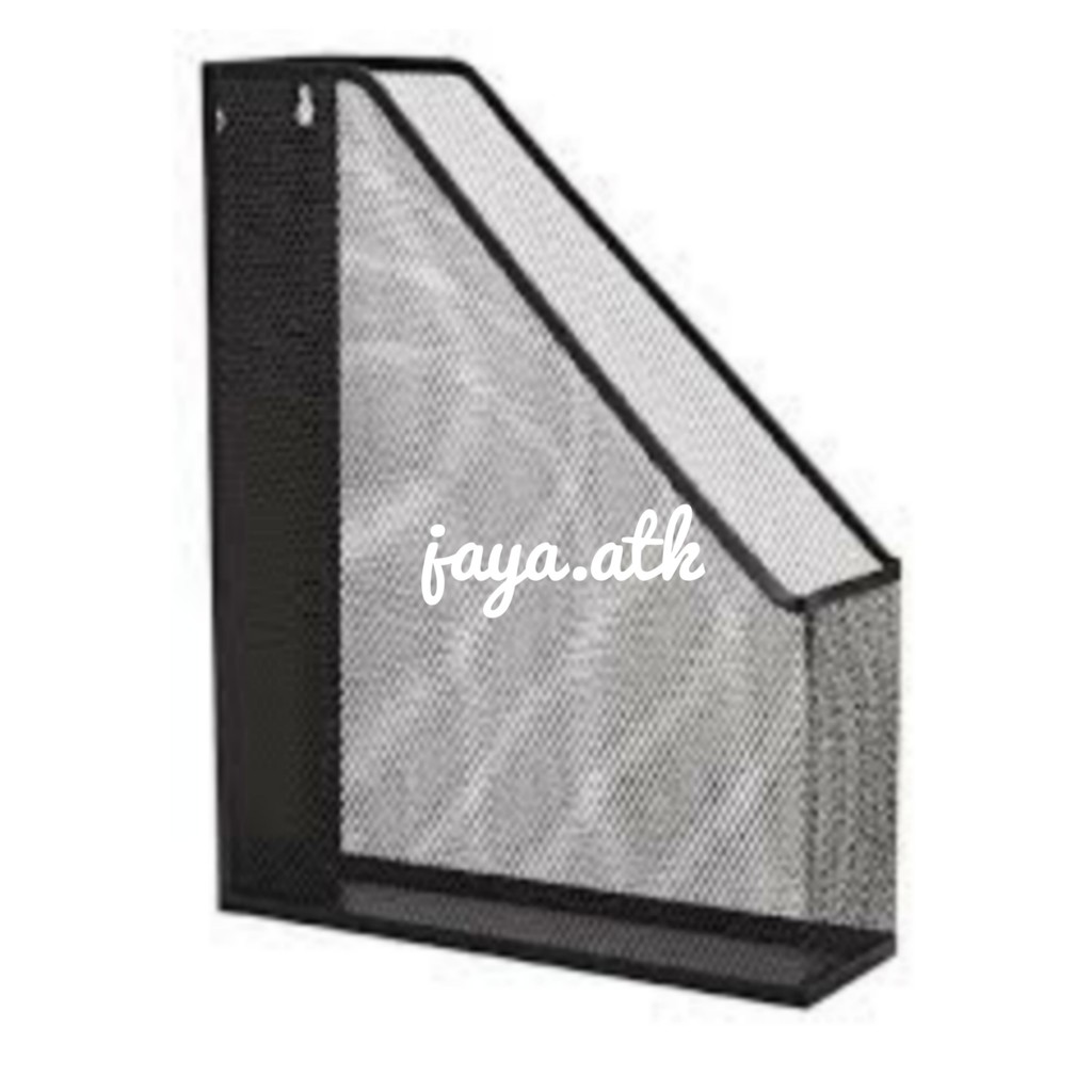 BOX FILE KERANJANG BESI BOX DOKUMEN BESI JARING HITAM 1 SUSUN MT-115 MAGAZINE HOLDER