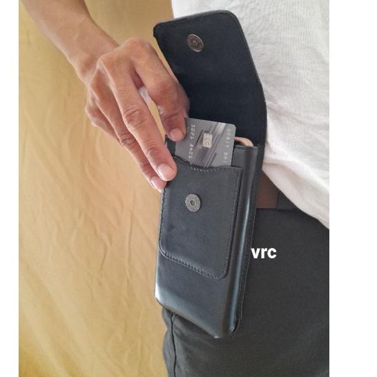 Harga TERMURAAH.. Sarung Hp Pinggang Single Kulit Sapi Asli