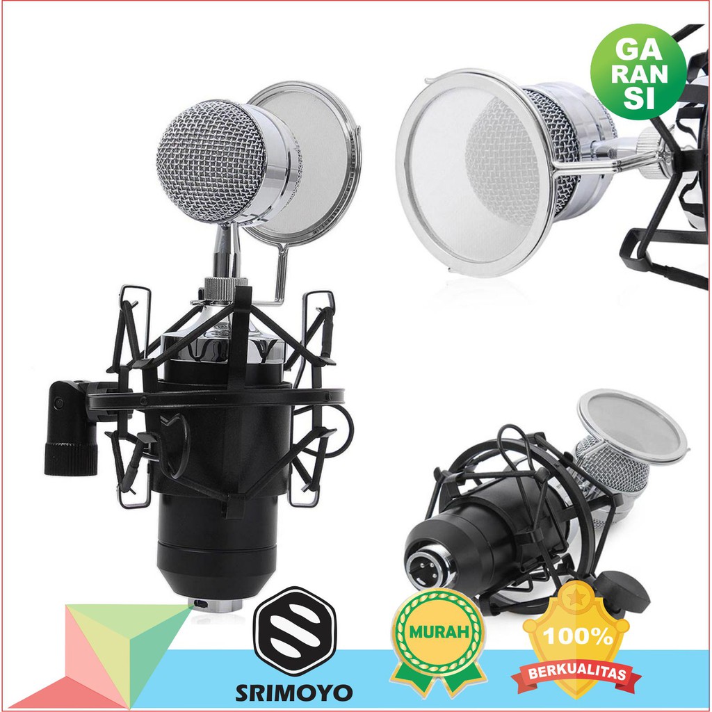 Mikrofon Kondenser BM 8000 - Condeser BM8000 Free XLR & Holder BM-8000