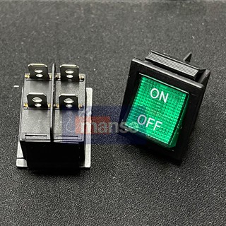 Jual Saklar 4 Kaki On Off Lampu Hijau / Switch 4 pin Besar (Kualitas ...