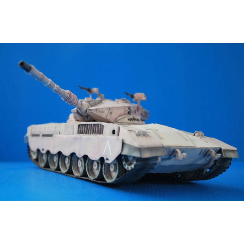 DIY Papercraft  lembar kertas pola Tank merkava_mk2