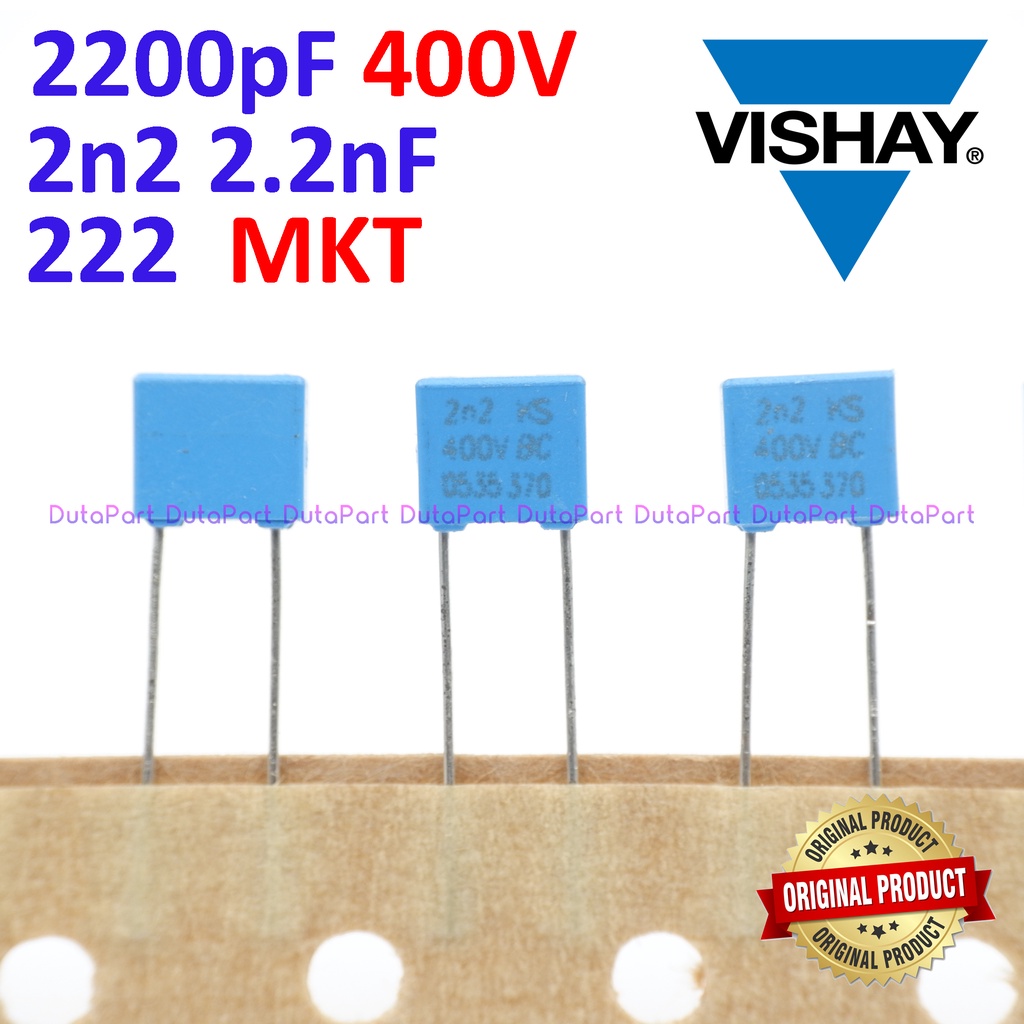 400V 2200pF 2.2nF 222 10% ORIGINAL VISHAY MKT MKM Kapasitor Capacitor