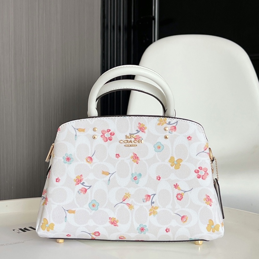 [Instant/Same Day]Coach 8340 Lillie Princess Diana bag women's handbag shoulder bag diagonal bag zipper sandwich pvc printed bag   dfb