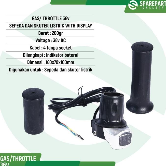 Gas/Throttle 36v sepeda & skuter listrik