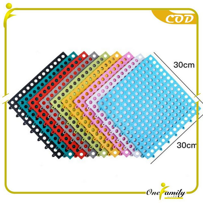 Karpet Kamar Mandi Anti Slip Polkadot Keset Kamar Mandi Anti Licin Dapur Alas Kaki kamar mandi Mat Non-Slip 30x30 CM