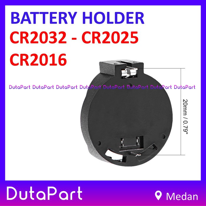 CR2032 Battery Holder Tempat Baterai Koin PCB RTC CR2025 CR2016