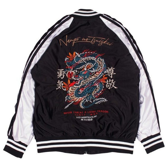 Jaket original sukajan naga fullbordir