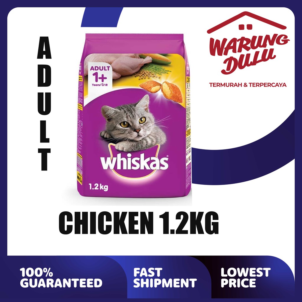 WHISKAS ADULT CHICKEN 1.2KG