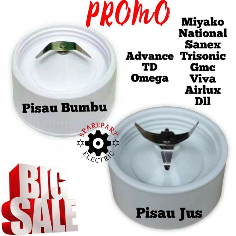 PROMO MANGKOK PISAU JUS + BUMBU BLENDER NATIONAL MIYAKO SANEX DLL GEAR KARET