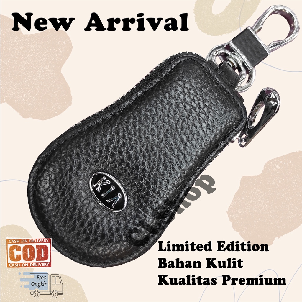 Dompet Kunci Stnk Mobil KIA Gantungan Kunci STNK Remot mobil KIA model Gitar terbaru bahan kulit