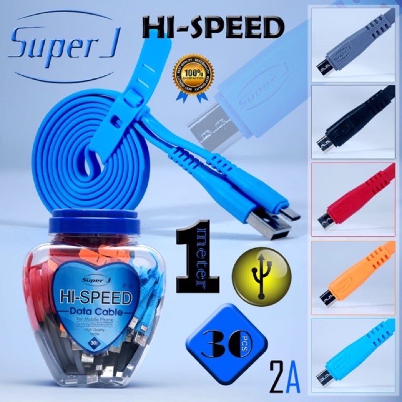 Kabel data Charger super J Hi Speed 2A High Quality Kabel Data Charger Murah