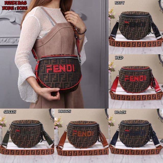 FENDI ROMA SELEMPANG BAG 9056 BJ/LAV TAS PINGGANG WANITA IMPORT MURAH BATAM BERKUALITAS BEST SELLER