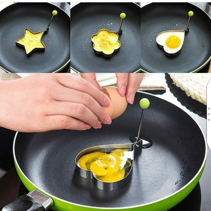 CETAKAN TELOR CEPLOK - Penggorengan Telur Mata Sapi Bentuk Motif