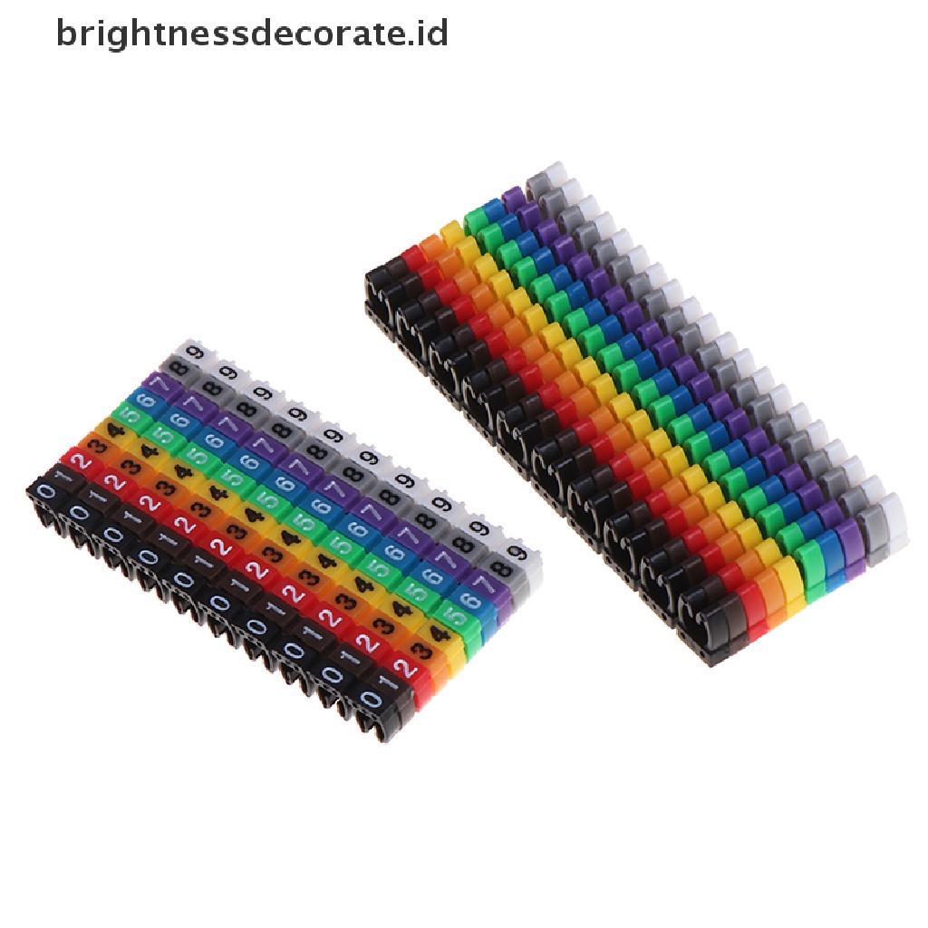 Tag Label Nomor Tipe C Warna-Warni Untuk Kabel 1.5 / 2.5 / 4 / 6mm2