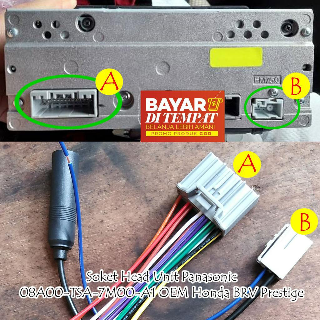 Soket HU Panasonic Nanoe 08A00-TSA-7M00-A1 Tape Mobilnya Bawaan Honda BRV Prestige