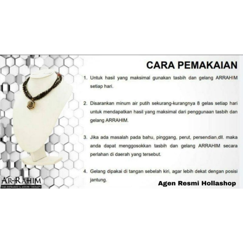 BIG PROMO ! AR-RAHIM Kalung Kesehatan - Tasbih AR RAHIM - AR - RAHIM dijamin RESMI dan ORIGINAL 100%