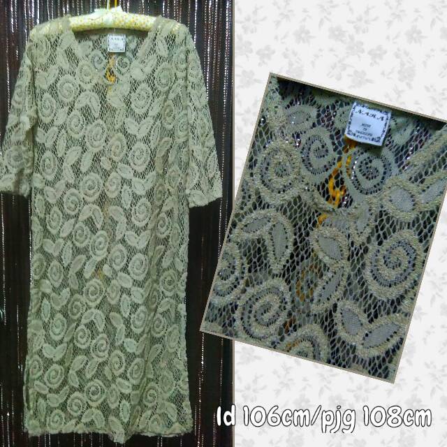 Blus Tunik brokat made In Thailand