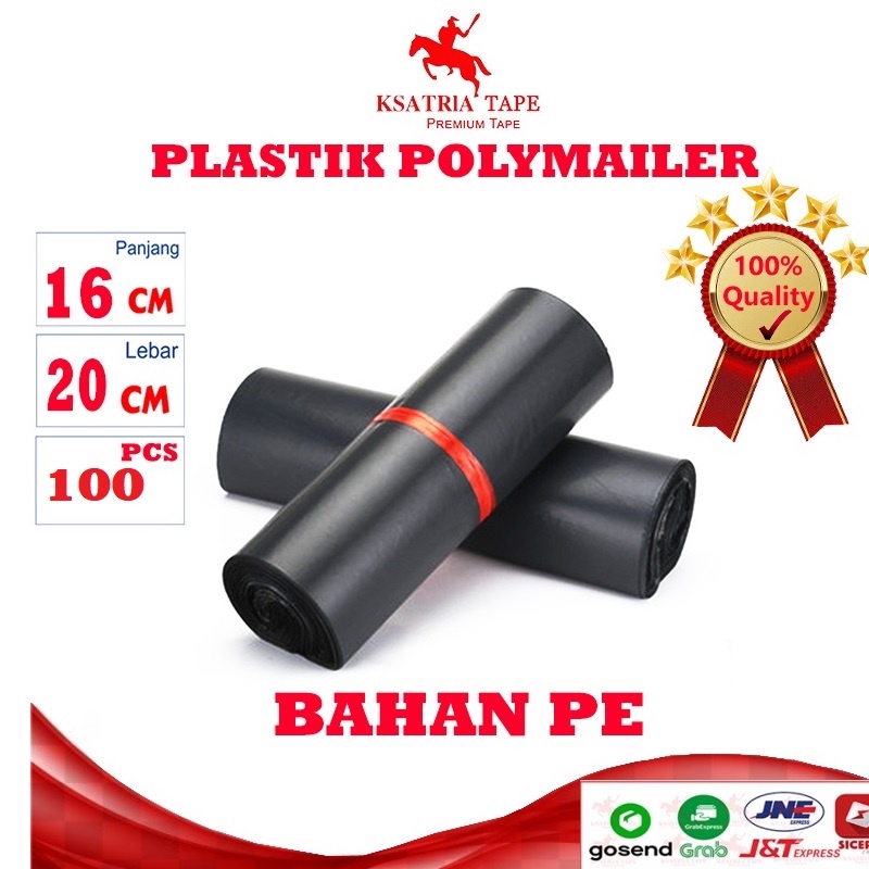 

[TERLARIS] PLASTIK POLYMAILER Dunia Packing Polymailer 16x20 isi 100 Plastik Packing Kemasan/ Packing Olshop -COD