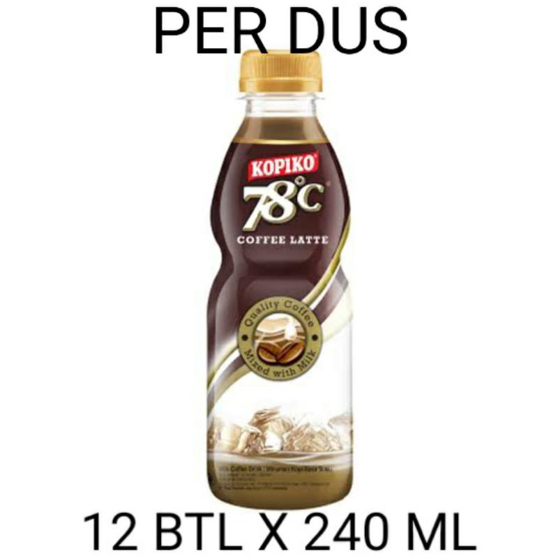 

Kopi Kopiko 78°C Coffe Latte 240 ml per dus 12 btl