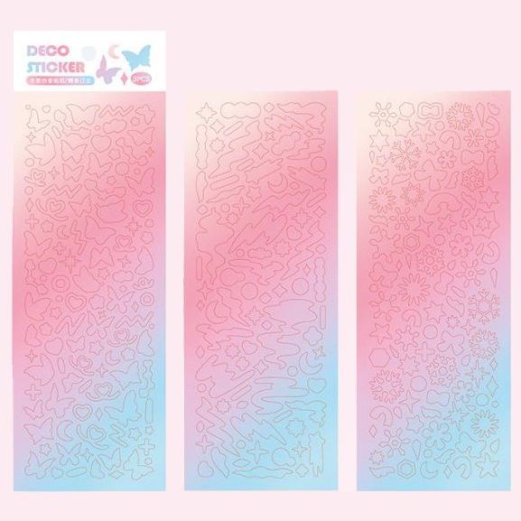 

(BISA COD) 3Pcs Various Shapes Confetti Stickers Deco Polcos Bujo Pita Label Lucu OBRAL Kode 192