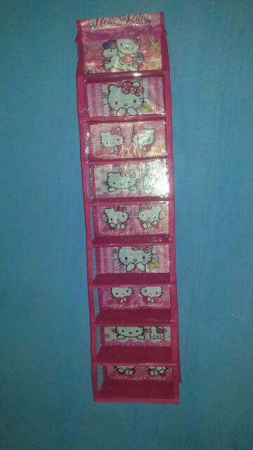 Rak Gantung Organizer Set 3in1 Rak Tas,sepatu,jilbab+hanger Besi Banner Karakter 1 Kg