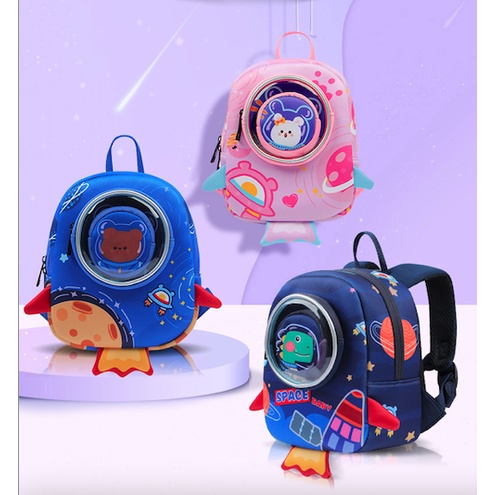 TAS RANSEL ANAK PAUD DINO/BEAR SPACE 93C03