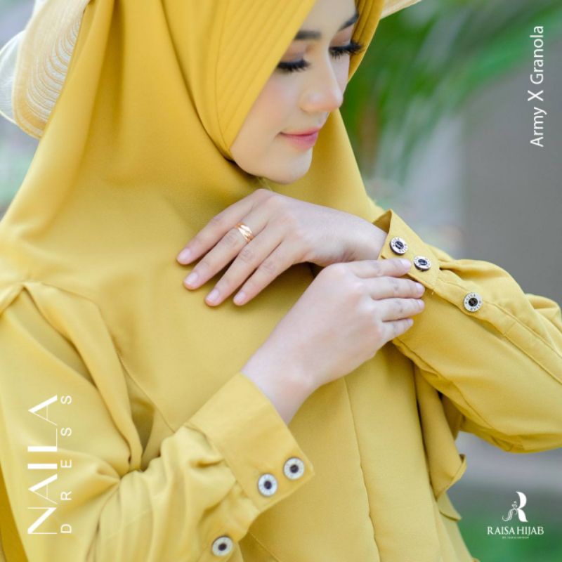 DRESS SET NAILA ORIGINAL BY RAISA HIJAB /GAMIS SYAR'I /GAMIS CANTIK / GAMIS MUSLIM /GAMIS LEBARAN/DR