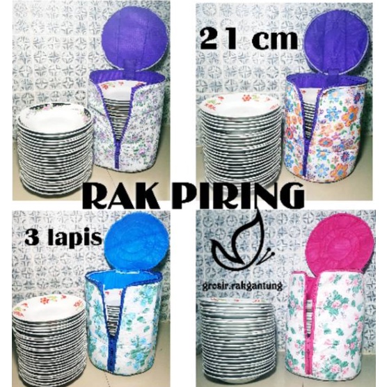 RAK PIRING, TEMPAT PIRING 3 LAPIS KAIN ORGANIZER FULL RESLETING, TEMPAT SENDOK, TEMPAT MANGKOK, TEMP