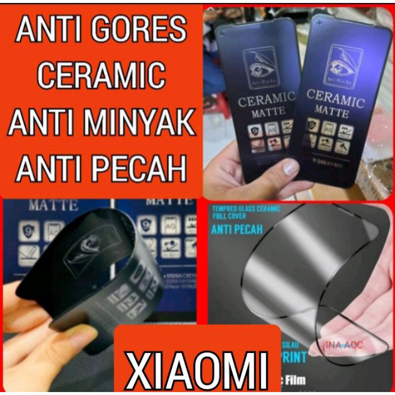 TEMPERED GLASS BLUE CERAMIC XIAOMI REDMI ALTYPE UNTUK HP REDMI