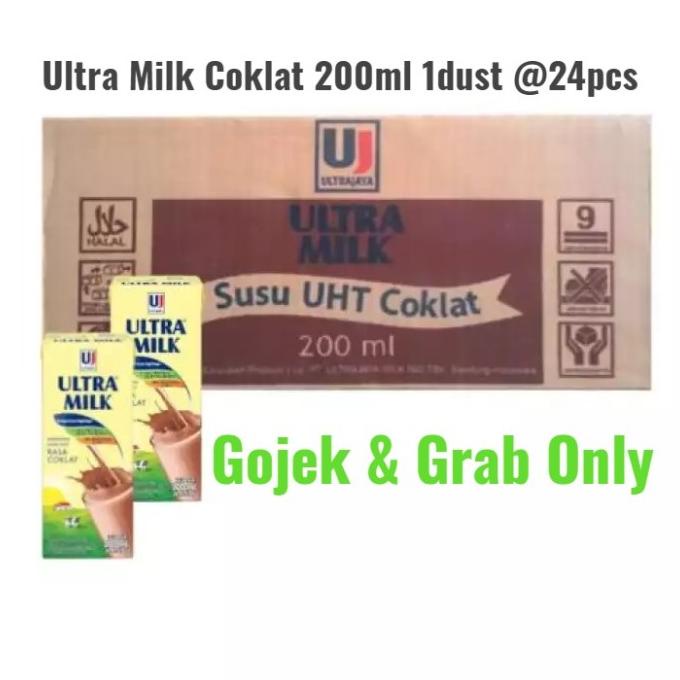 

BAYAR DITEMPAT Susu Ultra Coklat 200 ml || Susu UHT Tinggi Kalsium ||1 Dus 24 pcs
