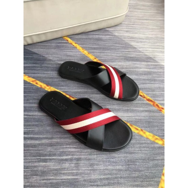 sandal bal ly pria slide sendal flat selop cowok slippers kulit P1SHOES