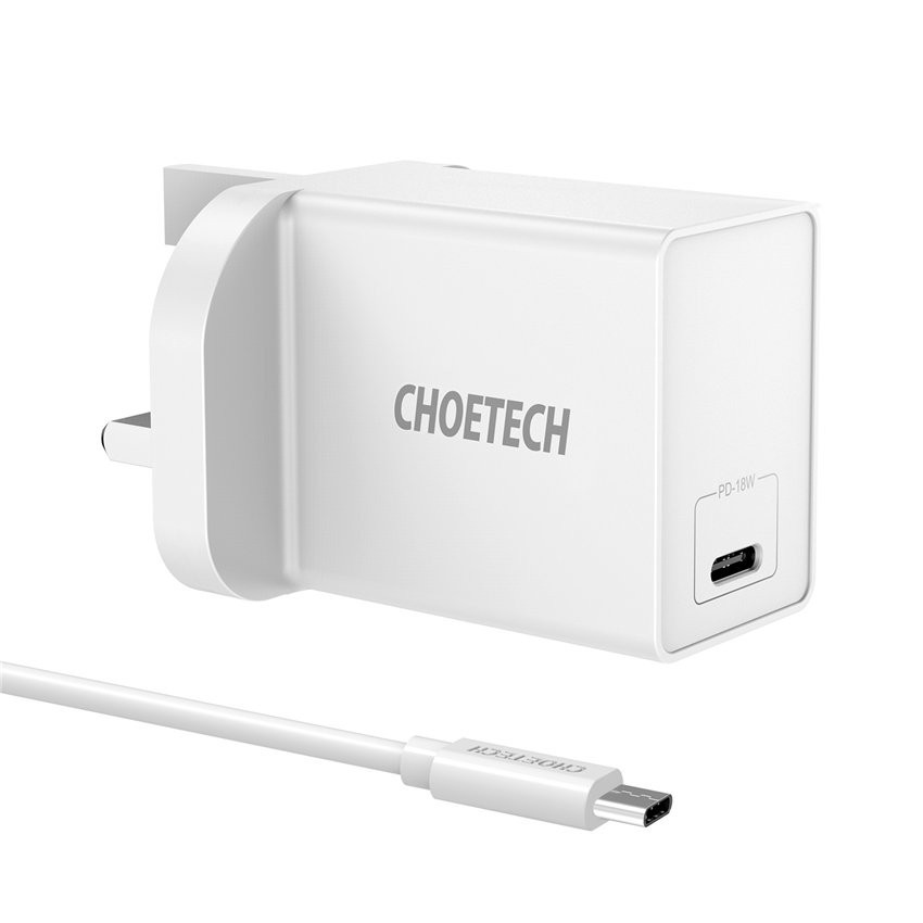 Wall charger Choetech type c pd Quick charge 3.0 3A 18w free cable Usb-c 1m Q3005 - Travel charger