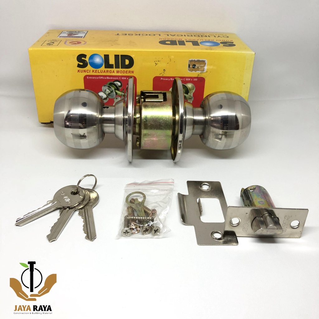 KUNCI BULAT/KUNCI KAMAR MANDI C604X400 PUTIH/SOLID