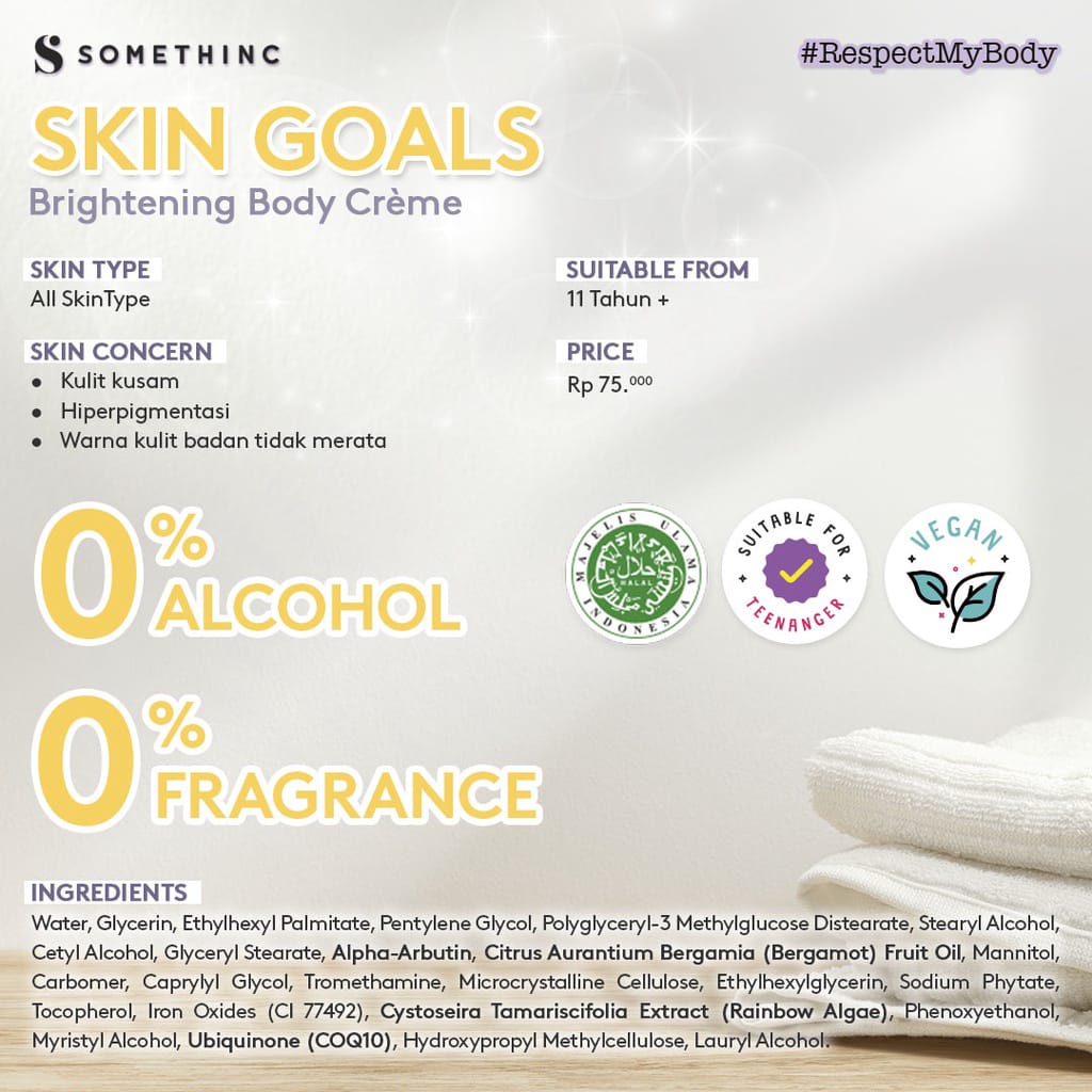 Somethinc Skin Goals Brightening Body Crème 100ml