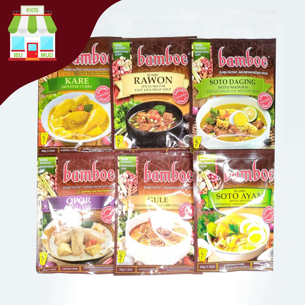 

Bamboe Bumbu Kare Rawon Soto Daging Opor Gule Soto Ayam Export Quality